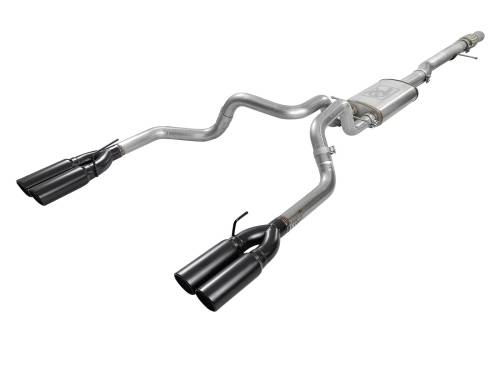 aFe Power - 49-34102-B | AFE Power Vulcan Series 304 Stainless Steel Cat-Back Exhaust System w/ Black Tip (2019-2024 Silverado, Sierra 1500 V8-6.2L)