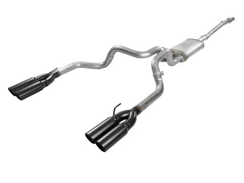 aFe Power - 49-34105-B | AFE Power Vulcan Series 3 IN 304 Stainless Steel Cat-Back Exhaust System w/ Black Tips (2019-2024 Silverado, Sierra 1500 V8-5.3L)