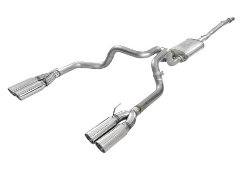 aFe Power - 49-34105-P | AFE Power Vulcan Series 3 IN 304 Stainless Steel Cat-Back Exhaust System w/ Polished Tips (2019-2024 Silverado, Sierra 1500 V8-5.3L)