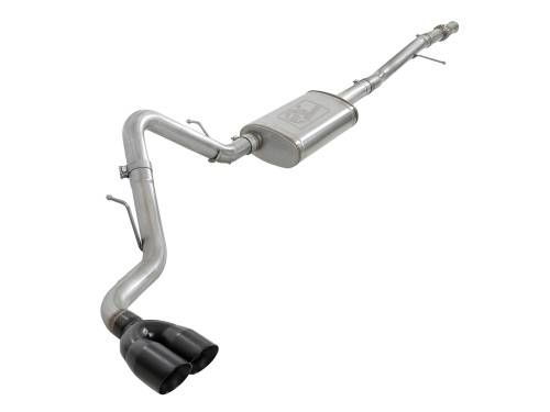 aFe Power - 49-34106-B | AFE Power Vulcan Series 3 IN 304 Stainless Steel Cat-Back Exhaust System w/ Black Tips (2019-2024 Silverado, Sierra 1500 V6-4.3L/V8-5.3L)