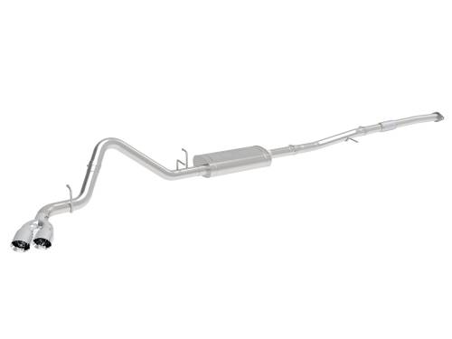 aFe Power - 49-34109-P | AFE Power Vulcan Series 3 IN 304 Stainless Steel Cat-Back Exhaust System w/ Polished Tips (2019-2024 Silverado, Sierra 1500 L4-2.7L t)