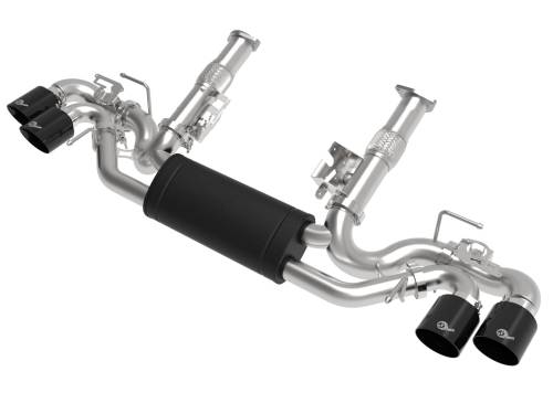 aFe Power - 49-34124-B | AFE Power MACH Force-Xp 304 Stainless Steel Cat-Back Exhaust w/ Muffler Black (w/ NPP) (2020-2024 Corvette C8 V8-6.2L)