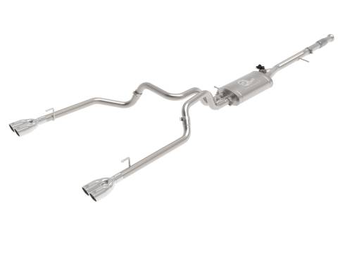 aFe Power - 49-34139-P | AFE Power Gemini XV 3 IN 304 Stainless Steel Cat-Back Exhaust System w/ Cut-Out Polished (2019-2024 Silverado, Sierra 1500 V8-5.3L)