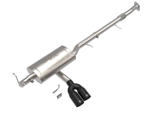 aFe Power - 49-34142-B | AFE Power Rebel Series 3 IN 304 Stainless Steel Cat-Back Exhaust System w/Black Tip (2023-2024 Colorado L4-2.7L t)