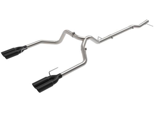 aFe Power - 49-34146-B | AFE Power Vulcan Series 3 IN 304 Stainless Steel DPF-Back Exhaust System w/Black Tip (2023-2024 Silverado, Sierra 1500 L6-3.0L td)