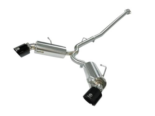 aFe Power - 49-36023-B | AFE Power Takeda 2-1/2 IN 304 Stainless Steel Cat-Back Exhaust System w/Black Tip (2012-2024 86 H4-2.0L)