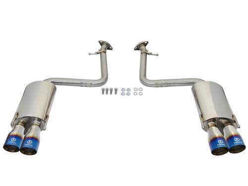 aFe Power - 49-36037-L | AFE Power Takeda 2 IN 304 Stainless Steel Axle-Back Exhaust System w/ Blue Flame Tip (2018-2023 RC 300 L4-2.0L t)