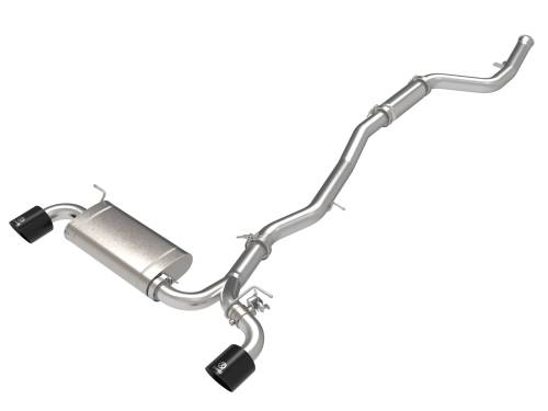 aFe Power - 49-36050-B | AFE Power Takeda 3 IN to 2-1/2 IN 304 Stainless Steel Cat-Back Exhaust System w/ Black Tip (2021-2024 GR Supra A90 L4-2.0L t)