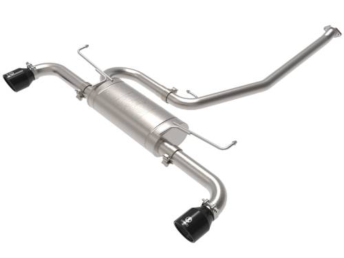 aFe Power - 49-36053-B | AFE Power Takeda 2-1/4 IN to 2-1/2 IN 304 Stainless Steel Cat-Back Exhaust w/ Black Tip (2019-2024 RAV4 L4-2.5L)