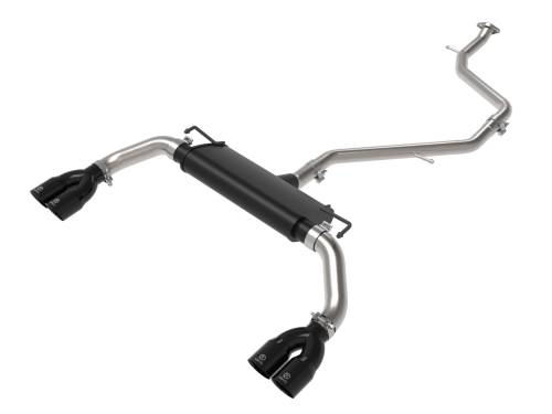 aFe Power - 49-36054-B | AFE Power Takeda 2 IN to 2-1/2 IN 304 Stainless Steel Cat-Back Exhaust w/ Black Tip (2019-2022 UX200 L4-2.0L)