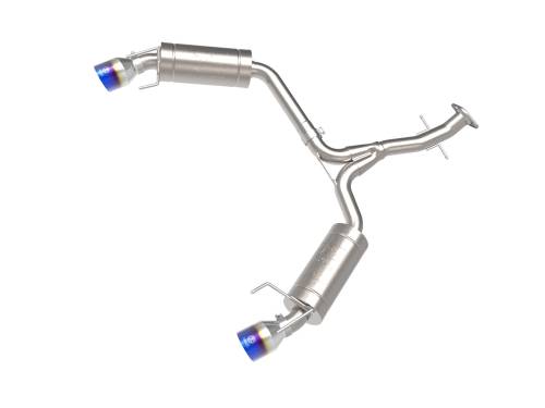 aFe Power - 49-36055-L | AFE Power Takeda 2-1/2 IN 304 Stainless Steel Axle-Back Exhaust System w/ Blue Tip (2006-2013 IS250/IS350 V6-2.5L/3.5L)