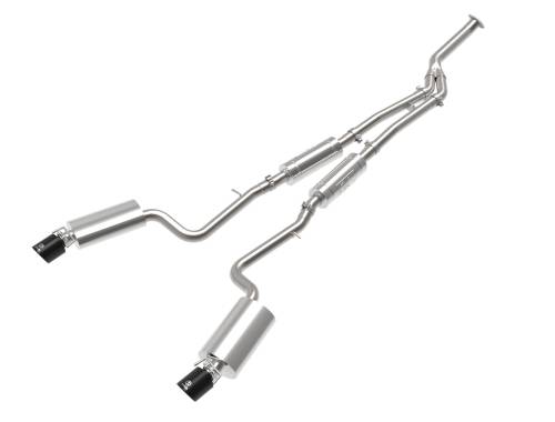 aFe Power - 49-36059-B | AFE Power Takeda 3 IN to 2-1/2 IN 304 Stainless Steel Cat-Back Exhaust System w/ Black Tip (2016-2017 IS200t L4-2.0L t)