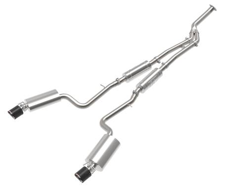 aFe Power - 49-36059-C | AFE Power Takeda 3 IN to 2-1/2 IN 304 Stainless Steel Cat-Back Exhaust System Carbon Fiber (2016-2017 IS200t L4-2.0L t)