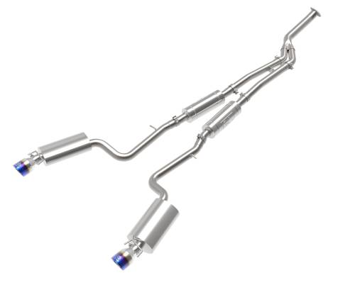 aFe Power - 49-36059-L | AFE Power Takeda 3 IN to 2-1/2 IN 304 Stainless Steel Cat-Back Exhaust System w/ Blue Tip (2016-2017 IS200t L4-2.0L t)