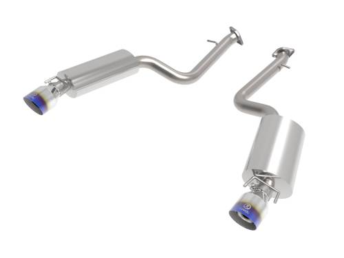 aFe Power - 49-36060-L | AFE Power Takeda 2-1/2 IN 304 Stainless Steel Axle-Back Exhaust System w/ Blue Tip (2014-2023 IS350 V6-3.5L)