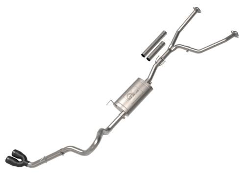 aFe Power - 49-36061-B | AFE Power Vulcan Series 2-1/2 IN to 3 IN Stainless Steel Cat-Back Exhaust System Black (2022-2024 Tundra V6-3.4L tt)