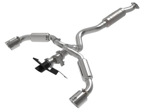 aFe Power - 49-36067-P | AFE Power Gemini XV 3 to 2-1/2 IN 304 Stainless Steel Cat-Back Exhaust w/ Cut-Out Polished (2023-2024 GR Corolla L3-1.6L t)