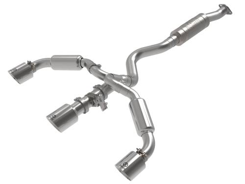 aFe Power - 49-36070-P | AFE Power Gemini XV 3 to 2-1/2 IN 304 Stainless Steel Cat-Back Exhaust w/ Cut-Out Polished (2023-2024 GR Corolla L3-1.6L t)