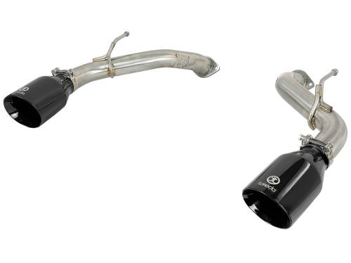 aFe Power - 49-36130NM-B | AFE Power Takeda 2-1/2 IN 304 Stainless Steel Axle-Back Exhaust System w/ Black Tips (2016-2024 Q50 V6-3.0L tt)