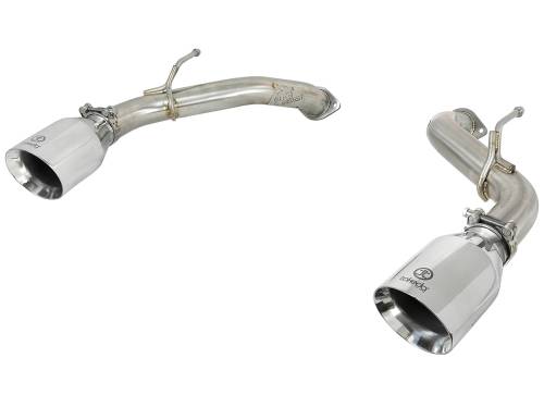 aFe Power - 49-36133NM-P | AFE Power Takeda 2-1/2 IN 304 Stainless Steel Axle-Back Exhaust System w/ Polished Tips (2017-2021 Q60 V6-3.0L tt)