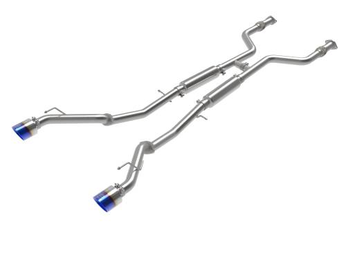 aFe Power - 49-36138-L | AFE Power Takeda 2-1/2 IN 304 Stainless Steel Cat-Back Exhaust System w/ Blue Flame Tips (2023-2024 Z V6-3.0L tt)