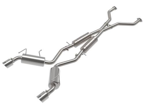 aFe Power - 49-36139-P | AFE Power Takeda 2-1/2 IN 304 Stainless Cat-Back Exhaust w/ Resonator and Polished Tip (2009-2020 370Z V6-3.7L)