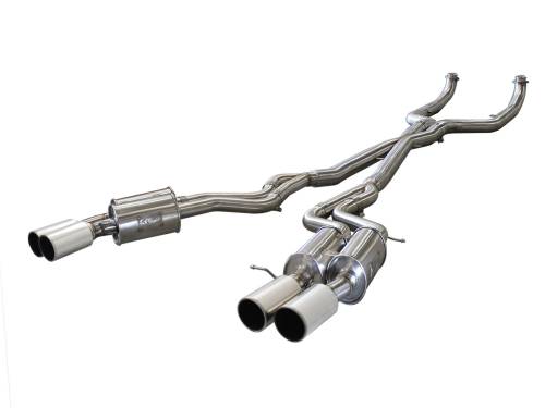 aFe Power - 49-36317-P | AFE Power MACH Force-Xp 3 IN 304 Stainless Steel Cat-Back Exhaust System w/Polished Tip (2012-2017 M5 F10 V8-4.4L tt)