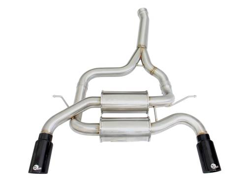 aFe Power - 49-36325-B | AFE Power MACH Force-Xp 2-1/2 IN 304 Stainless Steel Axle-Back Exhaust System w/Black Tip (2012-2015 335i F30 L6-3.0L t)