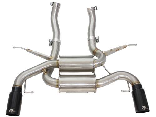 aFe Power - 49-36327-B | AFE Power MACH Force-Xp 2-1/2 IN 304 Stainless Steel Axle-Back Exhaust System w/Black Tip (2007-2013 335i E90/92/93 L6-3.0L t)