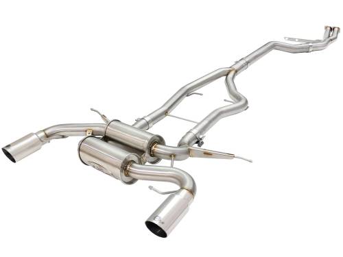 aFe Power - 49-36328-P | AFE Power MACH Force-Xp 3 to 2-1/2 IN Stainless Steel Cat-Back Exhaust Sys w/Polished Tip (2011-2013 335i E90/92 L6-3.0L t)