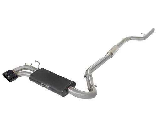 aFe Power - 49-36329-B | AFE Power MACH Force-Xp 3 IN to 2-1/4 IN Stainless Steel Cat-Back Exhaust w/ Black Tip (2012-2016 328i F30 L4-2.0L t)