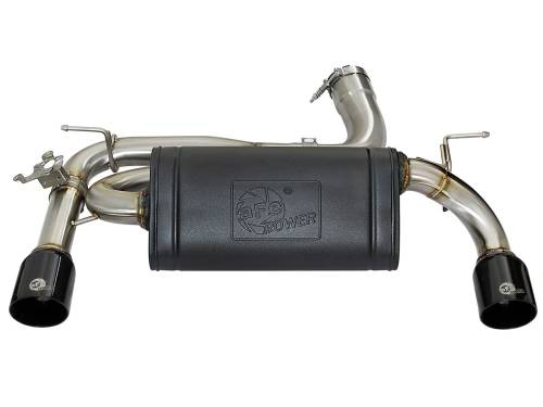 aFe Power - 49-36335-B | AFE Power MACH Force-Xp Axle-Back Stainless Steel Exhaust System w/Black Tip (2016-2020 340i F30 L6-3.0L t)