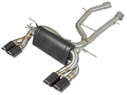 aFe Power - 49-36338-1C | AFE Power MACH Force-Xp 2-1/2 IN Stainless Steel Axle Back Exhaust w/ Carbon Fiber Tips (2015-2020 M3/M4 F80/82/83 L6-3.0L tt)