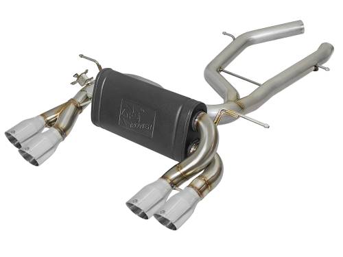 aFe Power - 49-36338-P | AFE Power MACH Force-Xp 2-1/2 IN Stainless Steel Axle Back Exhaust System w/ Polished Tips (2015-2020 M3/M4 F80/82/83 L6-3.0L tt)