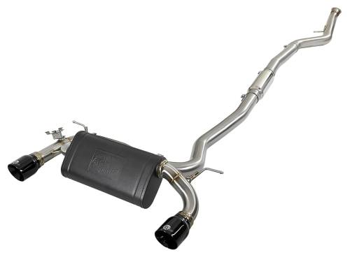 aFe Power - 49-36340-B | AFE Power MACH Force-Xp 304 Stainless Steel Cat-Back Exhaust System w/Black Tips (2012-2015 335i F30 L6-3.0L t)