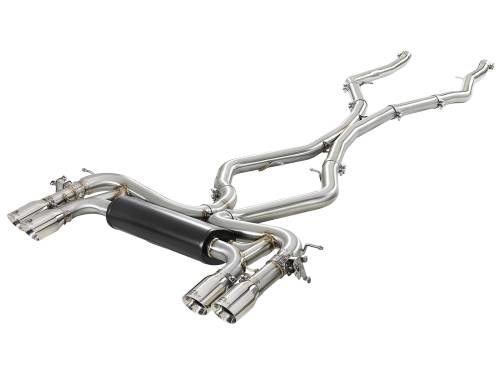 aFe Power - 49-36341-P | AFE Power MACH Force-XP 3-1/2 IN 304 Stainless Steel Cat-Back Exhaust w/ Polished Tip (2015-2018 X5 M F85 V8-4.4L tt)