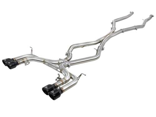 aFe Power - 49-36342-B | AFE Power MACH Force-XP 3-1/2 IN 304 Stainless Steel Cat-Back Exhaust w/ Black Tip  (2015-2018 X5 M F85 V8-4.4L tt)