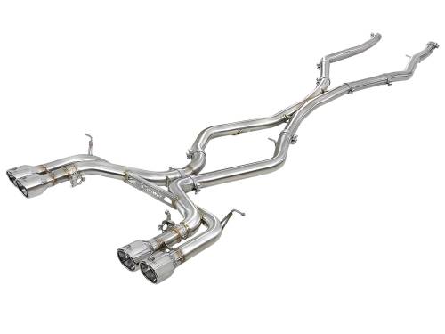 aFe Power - 49-36342-P | AFE Power MACH Force-XP 3-1/2 IN 304 Stainless Steel Cat-Back Exhaust w/ Polished Tip  (2015-2018 X5 M F85 V8-4.4L tt)