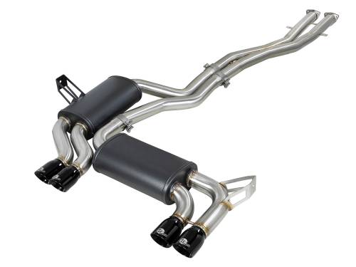 aFe Power - 49-36344-B | AFE Power MACH Force-XP 2-1/2 IN 304 Stainless Steel Cat-Back Exhaust System w/ Black Tips (2001-2006 M3 E46 L6-3.2L)