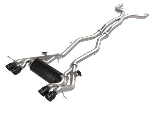 aFe Power - 49-36351-B | AFE Power MACH Force-Xp 3 IN to 2-1/2 IN Stainless Steel Cat-Back Exhaust System Black (2021-2024 M3/M4 G80/82 L6-3.0L tt)