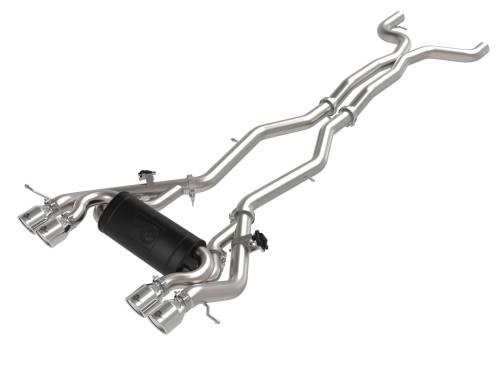 aFe Power - 49-36351-P | AFE Power MACH Force-Xp 3 IN to 2-1/2 IN Stainless Steel Cat-Back Exhaust System Polished (2021-2024 M3/M4 G80/82 L6-3.0L tt)