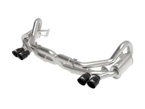 aFe Power - 49-36406-1B | AFE Power MACH Force-Xp 2-1/2 IN 304 Stainless Steel Cat-Back Exhaust w/Black Tips (2012-2016 911 991 H6-3.8L)