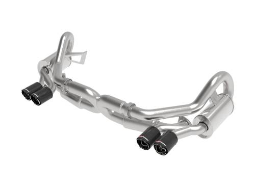 aFe Power - 49-36406-1C | AFE Power MACH Force-Xp 2-1/2 IN 304 Stainless Steel Cat-Back Exhaust w/Carbon Fiber Tips (2012-2016 911 991 H6-3.8L)