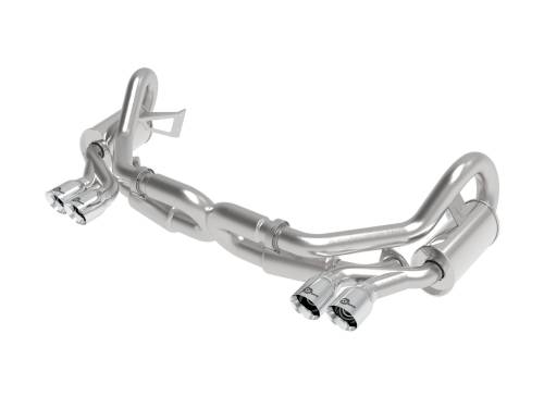 aFe Power - 49-36406-1P | AFE Power MACH Force-Xp 2-1/2 IN 304 Stainless Steel Cat-Back Exhaust w/Polished Tips (2012-2016 911 991 H6-3.8L)