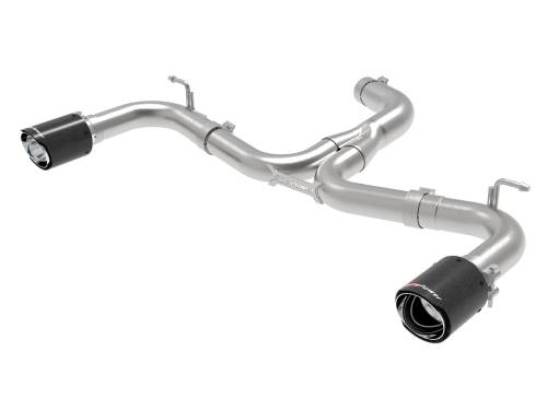 aFe Power - 49-36417-C | AFE Power MACH Force-Xp 3 IN to 2-1/2 IN Stainless Steel Axle-Back Exhaust System Carbon (2015-2017 GTI MKVII L4-2.0L t)