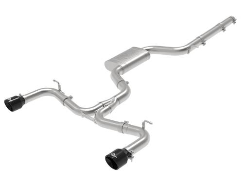 aFe Power - 49-36418-B | AFE Power MACH Force-Xp 3 IN to 2-1/2 IN Stainless Steel Cat-Back Exhaust System Black (2015-2017 GTI MKVII L4-2.0L t)