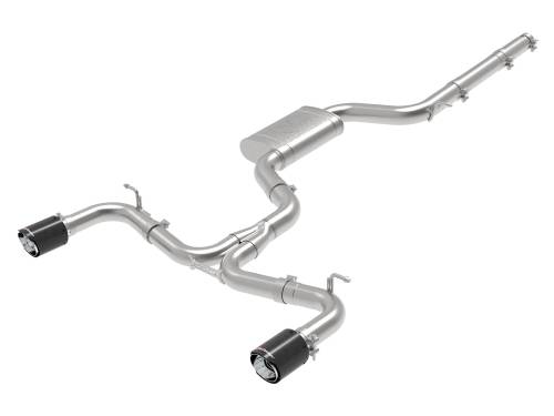 aFe Power - 49-36418-C | AFE Power MACH Force-Xp 3 IN to 2-1/2 IN Stainless Steel Cat-Back Exhaust System Carbon (2015-2017 GTI MKVII L4-2.0L t)