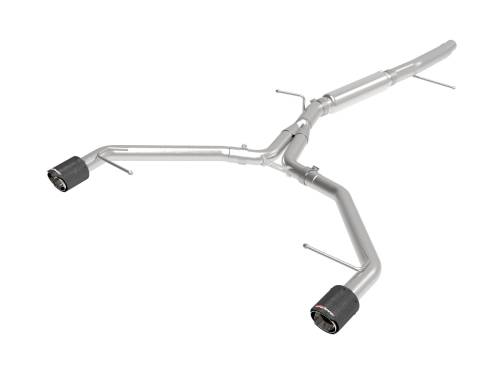 aFe Power - 49-36419-C | AFE Power MACH Force-Xp 3 IN to 2-1/2 IN Stainless Steel Axle-Back Exhaust System Carbon (2017-2019 A4 B9 L4-2.0L t)