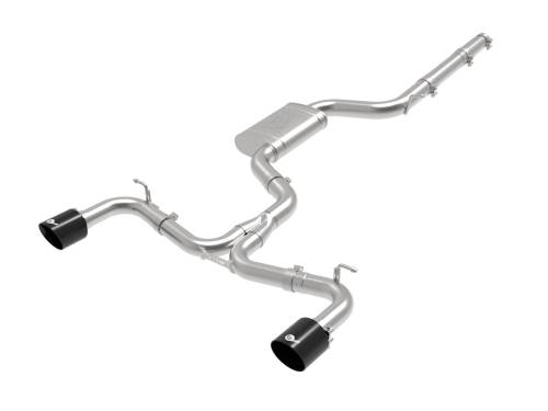 aFe Power - 49-36422-B | AFE Power MACH Force-Xp 3 IN to 2-1/2 IN Stainless Steel Cat-Back Exhaust System Black (2018-2021 GTI MK7.5 L4-2.0L t)