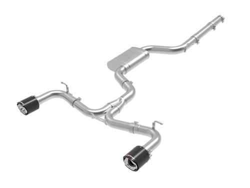 aFe Power - 49-36422-C | AFE Power MACH Force-Xp 3 IN to 2-1/2 IN Stainless Steel Cat-Back Exhaust System Carbon (2018-2021 GTI MK7.5 L4-2.0L t)